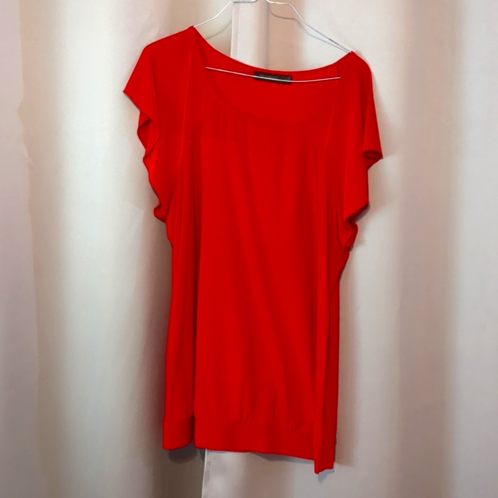 Red tank top with flare sleeves